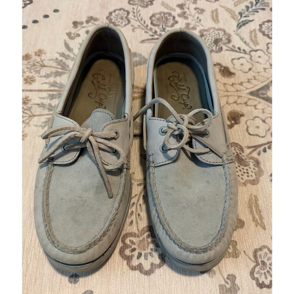 Sperry Gold Cup Authentic Original 2-Eye Boat Shoes Men's 9.5 M Grey STS17112 - Picture 2 of 7